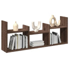 Wandplanken van bewerkt hout voor een stijlvolle en stabiele muurdecoratie - bruin eikenkleur / 1 - Wandplanken