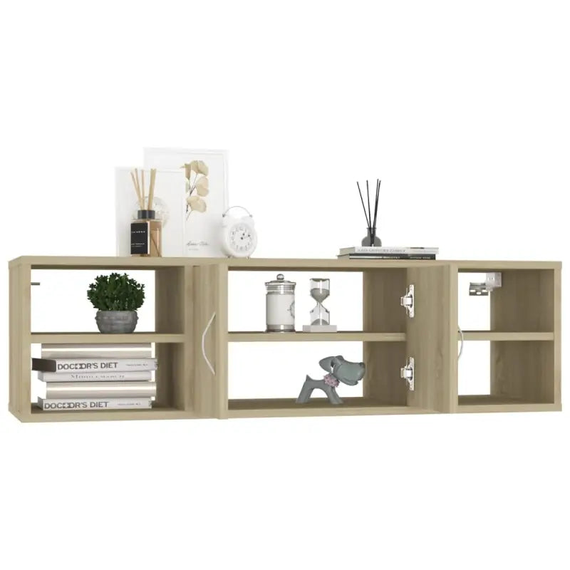 Wandplanken van bewerkt hout voor een stijlvolle opbergruimte - Sonoma eiken / 1 - Wandplanken