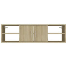 Wandplanken van bewerkt hout voor een stijlvolle opbergruimte - Sonoma eiken / 1 - Wandplanken