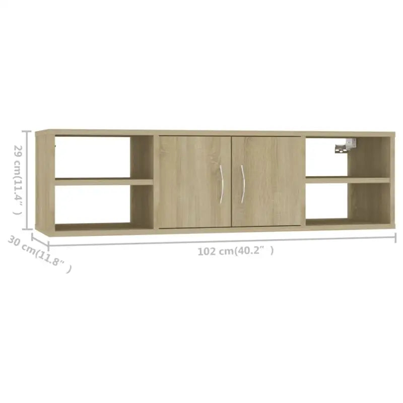 Wandplanken van bewerkt hout voor een stijlvolle opbergruimte - Sonoma eiken / 1 - Wandplanken