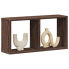 Wandplanken van bewerkt hout voor een stijvolle en praktische muurdecoratie - bruin eikenkleur / 60 x 16 x 30 cm / 1
