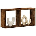 Wandplanken van bewerkt hout voor een stijvolle en praktische muurdecoratie - Gerookt eiken / 60 x 16 x 30 cm / 1