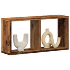 Wandplanken van bewerkt hout voor een stijvolle en praktische muurdecoratie - Oud hout / 60 x 16 x 30 cm / 1