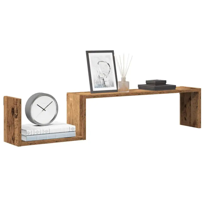 Wandplanken van bewerkt hout voor een trendy en stabiel interieur - Oud hout / 2 / 1 - Wandplanken