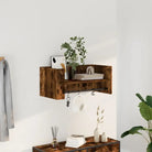 Wandplanken van bewerkt hout voor maximale ruimte en muurstijl - Gerookt eiken / 70.5 x 35 x 30.5 cm / 1 - Wandplanken