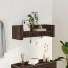 Wandplanken van bewerkt hout voor maximale ruimte en muurstijl - bruin eikenkleur / 100 x 35 x 30.5 cm / 1 - Wandplanken