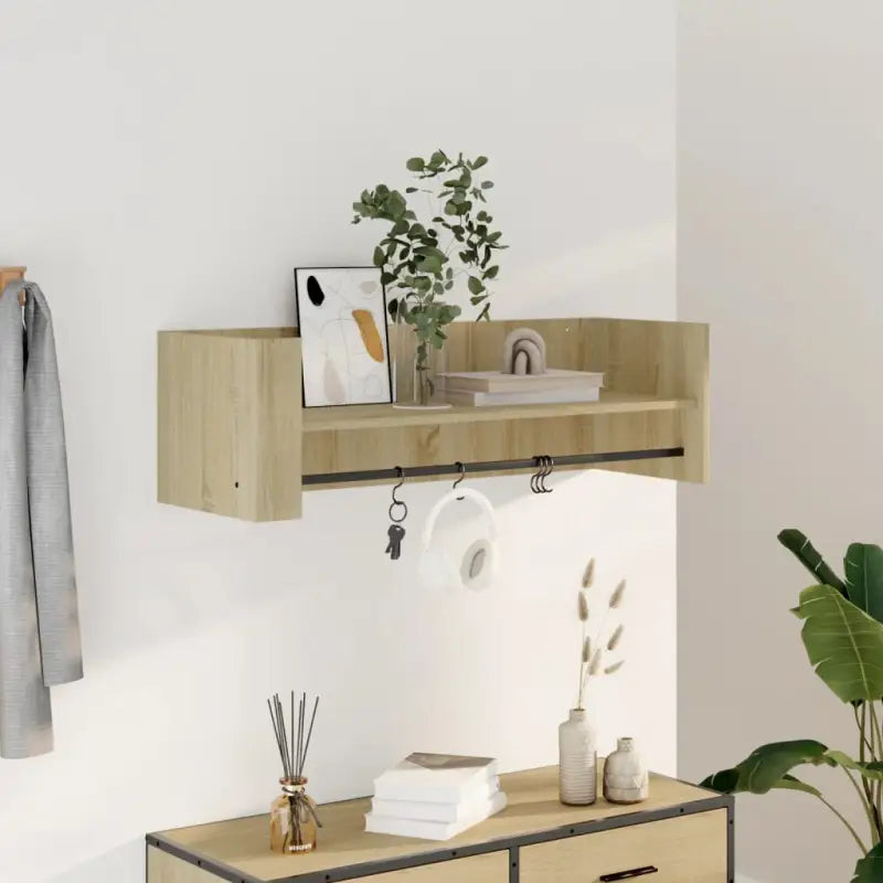 Wandplanken van bewerkt hout voor maximale ruimte en muurstijl - Sonoma eiken / 100 x 35 x 30.5 cm / 1 - Wandplanken