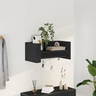 Wandplanken van bewerkt hout voor maximale ruimte en muurstijl - Zwart / 70.5 x 35 x 30.5 cm / 1 - Wandplanken