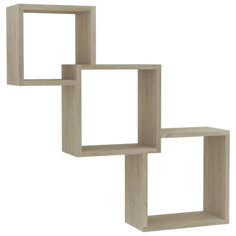 Wandplanken van bewerkt hout voor maximale ruimtegebruik en decoratie - Sonoma eiken / 1 - Wandplanken