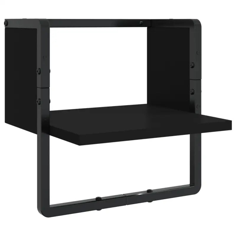 Wandplanken van bewerkt hout voor stijlvolle en stabiele muurverlichting - Zwart / 4 / 1 - Wandplanken