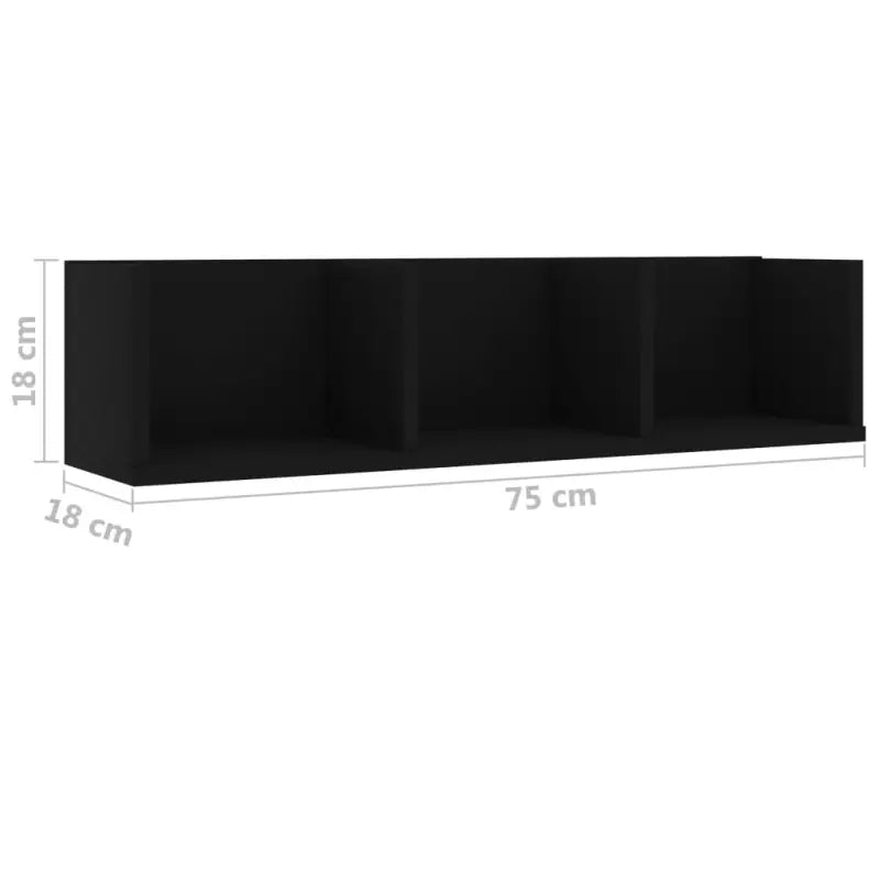 Wandplanken van bewerkt hout voor stijlvolle opbergoplossing voor cd’s en dvd’s - Wandplanken