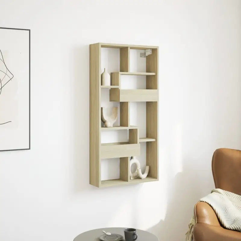 Wandplanken van duurzaam bewerkt hout voor je interieur - Sonoma eiken / 50 x 15 x 100 cm / 1 - Wandplanken