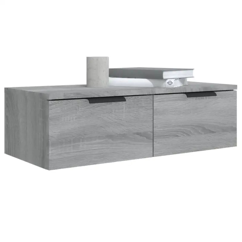 Wandplanken van grijs sonoma eiken voor een strakke woonkamer uitstraling - Wandplanken