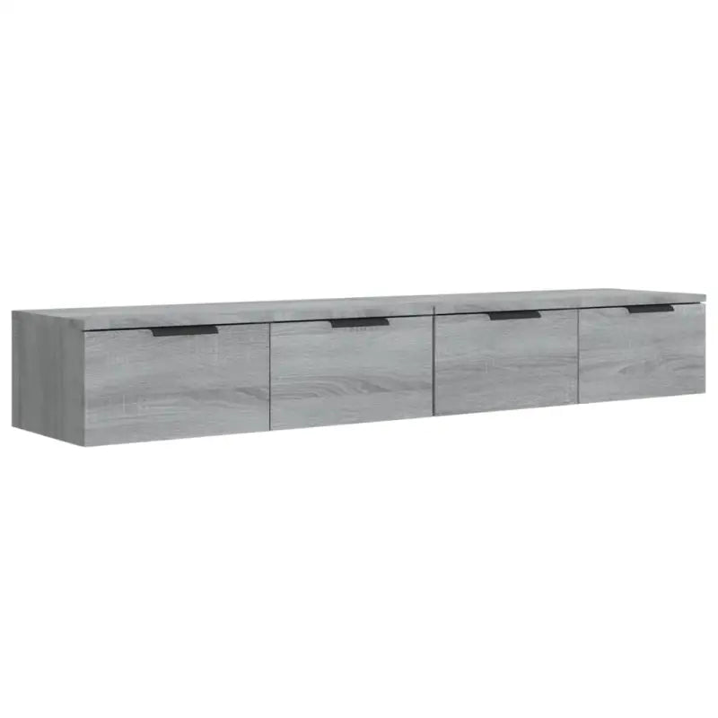 Wandplanken van grijs sonoma eiken voor een strakke woonkamer uitstraling - Wandplanken