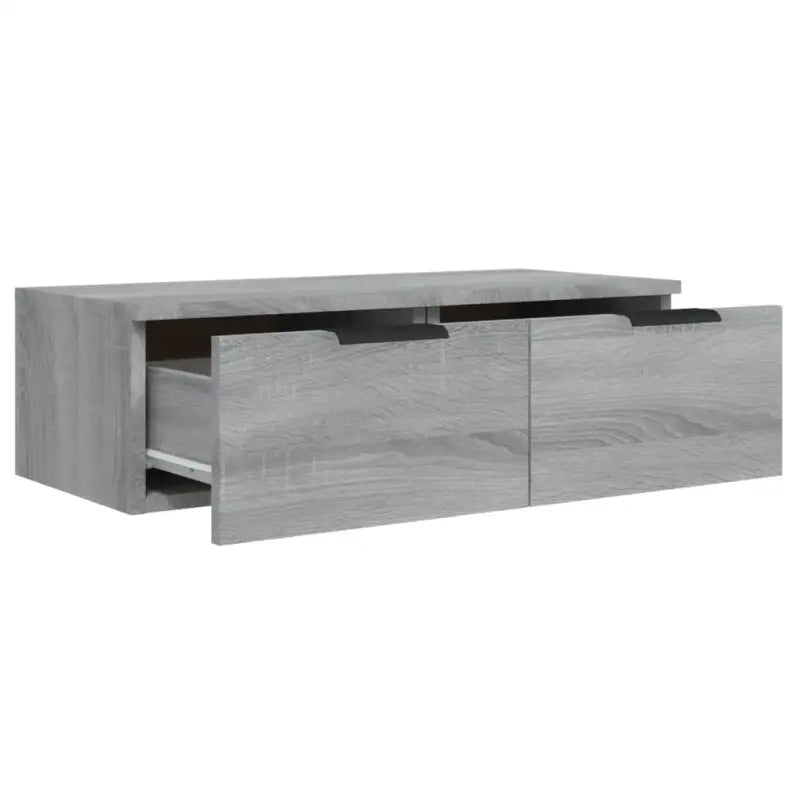 Wandplanken van grijs sonoma eiken voor een strakke woonkamer uitstraling - Wandplanken