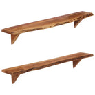Wandplanken van massief acaciahout met rustieke charme - Wandplanken