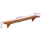 Wandplanken van massief acaciahout met rustieke charme - Wandplanken