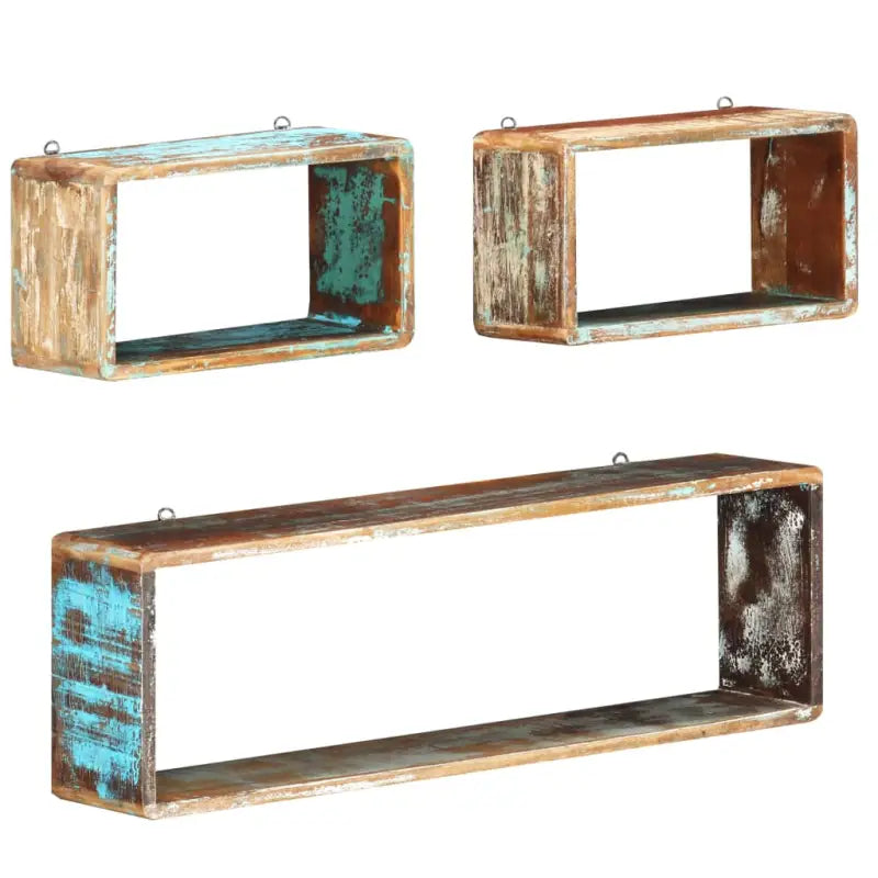 Wandplanken van massief gerecycled hout voor praktische en decoratieve ruimtebesparing - 1 / massief gerecycled hout