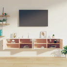 Wandplanken van massief grenenhout met een rustieke uitstraling - Wit / 2 / 1 - Wandplanken