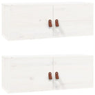 Wandplanken van massief grenenhout met een rustieke uitstraling - Wit / 2 / 1 - Wandplanken