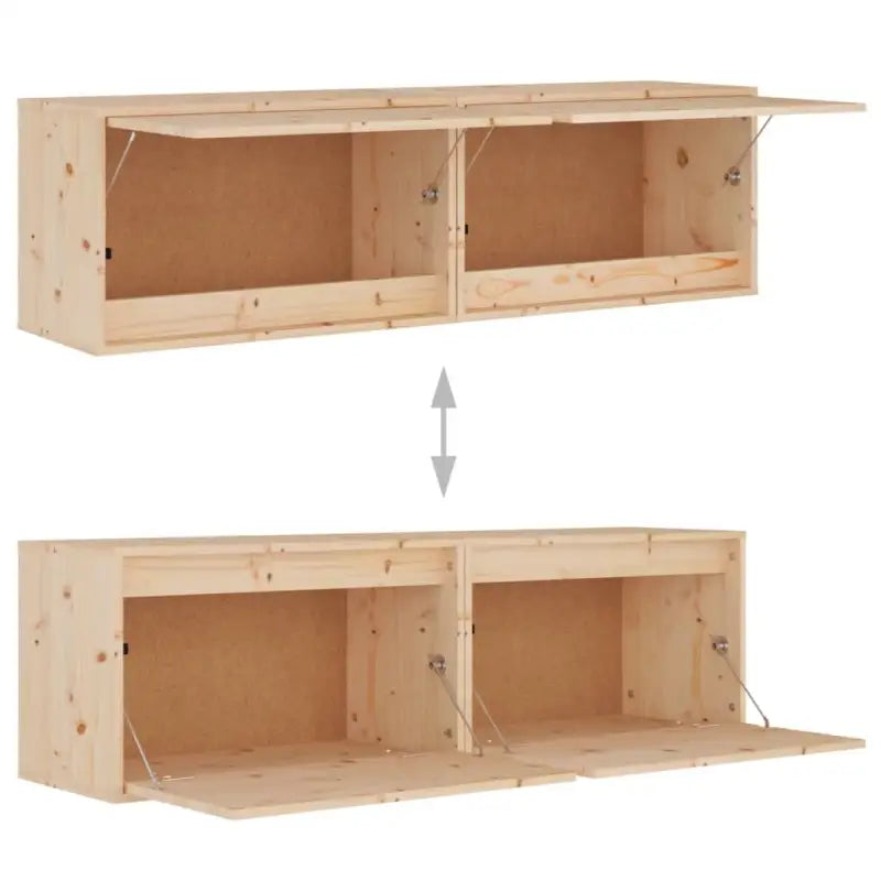 Wandplanken van massief grenenhout voor interieur en TV-meubel - Wandplanken