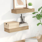 Wandplanken van massief teakhout voor stijlvolle en praktische muurdecoratie - 40 x 15 x 4 cm / 1 - Wandplanken
