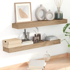 Wandplanken van massief teakhout voor stijlvolle en praktische muurdecoratie - 90 x 15 x 4 cm / 1 - Wandplanken