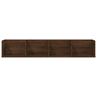 Wandplanken voor bewerkt hout opslag van cd’s en dvd’s - bruin eikenkleur / 1 - Wandplanken