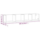 Wandplanken voor bewerkt hout opslag van cd’s en dvd’s - bruin eikenkleur / 1 - Wandplanken