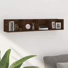 Wandplanken voor bewerkt hout opslag van cd’s en dvd’s - bruin eikenkleur / 1 - Wandplanken