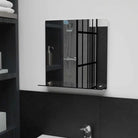 Wandspiegel met schap van gehard glas voor badkamer of woonkamer - 40 x 40 cm / 1 / Rechthoekig - Spiegels