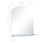 Wandspiegel met schap van gehard glas voor badkamer of woonkamer - Spiegels