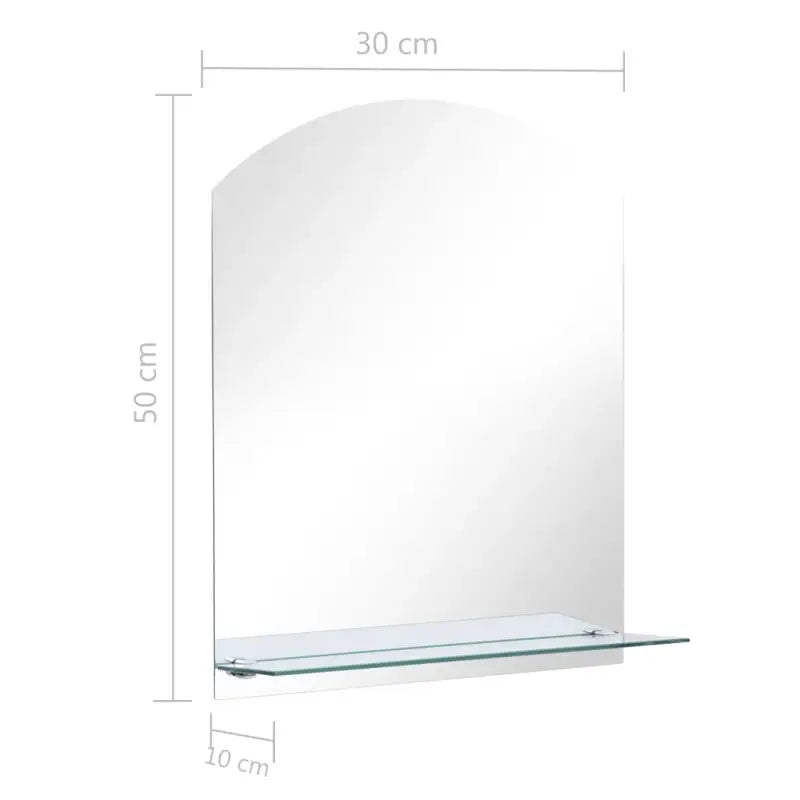 Wandspiegel met schap van gehard glas voor badkamer of woonkamer - Spiegels