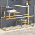 Wandtafel met gehard glas voor decoratie en functionaliteit - Goud / 1 / Glas - Consoletafels
