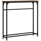 Wandtafel van bewerkt hout met metalen frame en verstelbare poten - Bijzettafels