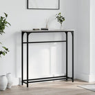 Wandtafel van bewerkt hout met metalen frame en verstelbare poten - Grijs sonoma / 1 - Bijzettafels