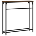 Wandtafel van bewerkt hout met metalen frame en verstelbare poten - Bijzettafels