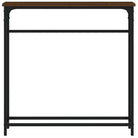 Wandtafel van bewerkt hout met metalen frame en verstelbare poten - Bijzettafels