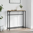 Wandtafel van bewerkt hout met metalen frame en verstelbare poten - Sonoma eiken / 1 - Bijzettafels
