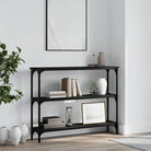 Wandtafel van bewerkt hout met verstelbare poten in grijs Sonoma - Zwart / 1 / 100 cm - Bijzettafels