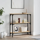 Wandtafel van bewerkt hout met verstelbare poten in grijs Sonoma - Sonoma eiken / 1 / 75 cm - Bijzettafels