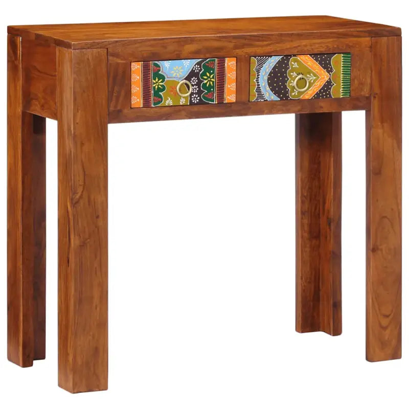 Wandtafel van massief acaciahout voor woonkamer en slaapkamer - 80 cm / 1 - Consoletafels