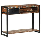 Wandtafel van massief gerecycled hout voor praktische opbergruimte - 1 / massief gerecycled hout - Consoletafels