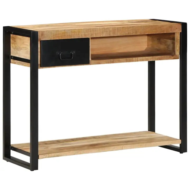 Wandtafel van massief gerecycled hout voor praktische opbergruimte - 1 / Massief ruw mangohout - Consoletafels