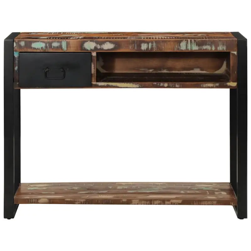 Wandtafel van massief gerecycled hout voor praktische opbergruimte - Consoletafels