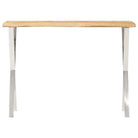 Wandtafel van massief mangohout met natuurlijke rand en vorm - Consoletafels