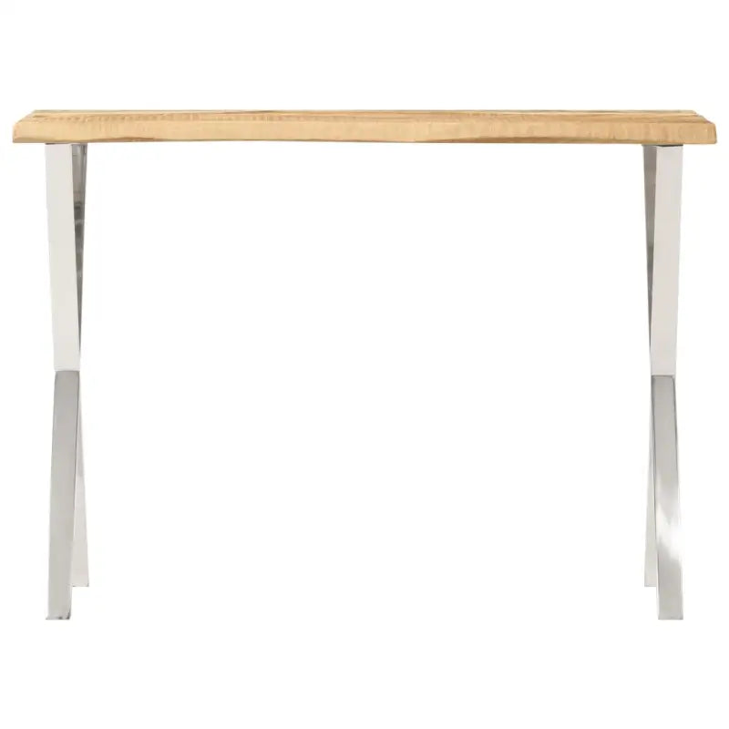 Wandtafel van massief mangohout met natuurlijke rand en vorm - Consoletafels
