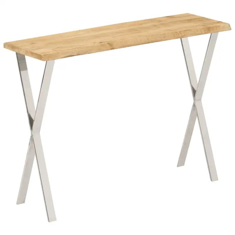 Wandtafel van massief mangohout met natuurlijke rand en vorm - Consoletafels
