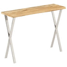 Wandtafel van massief mangohout met natuurlijke rand en vorm - Consoletafels