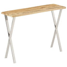 Wandtafel van massief mangohout met natuurlijke rand en vorm - Consoletafels